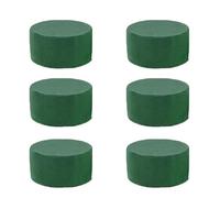 6x Bloc De Mousse Florale En Cylindre Ø 8cm, Pour Fleurs Fraîches Et Artificielles - Mousses Florale Humide Et Sèche Verte - Briques Rondes En Mousse Pour Présentations Florales, Arrangements Mariages