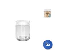 6x Bocal En Verre Luminarc Purebox Avec Bouchon En Verre 0,75 L