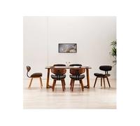 2x Bois Courbé Chaise de Salle à Manger Dossier Cuir Artificiel Cuisine vidaXL