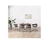 Chaises Pivotantes À Dîner 6 Pcs Gris Bois Courbé Et Tissu - Vidaxl Gris