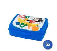 6X Boîte À Lunch Lulabi Disney Mikey Happy Times 17X13X6,5Cm