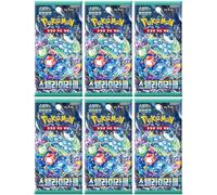6X Booster Pokemon sv7 - Écarlate & Violet Stellar Miracle (Edition Coréenne Officielle, 5 Cartes par Booster, Scellé & Protégé, Équivalent Couronne Stellaire)