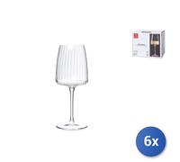 6X Bormioli Rocco Calice Exclusiva Chardonnay En Verre Transparent Effet Cl 37