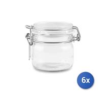 6X Bormioli Rocco Fido Récipient Ronds En Verre Transparent 83 Mm, 94 Mm, 6 Pz