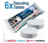 Pastilles détartrantes par 6 00311864 pour Cafetière - Expresso broyeur BALAY, BOSCH, BRAUN, GAGGENAU, NEFF, SIEMENS