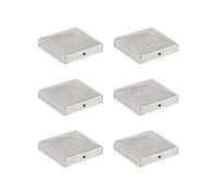 6x Bouchons de Poteau de Clôture Pyramidaux Chapeau de Poteau Capuchon Terrasse Porche Extérieur Galvanisé à Chaud Métal Galvanisé 101x101 mm