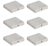 Paalkappen 6 st piramide 91x91 mm gegalvaniseerd metaal145491