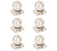 6x Bouchons de Poteau Globe Final Acier Inoxydable 91x91 mm Chapeau vidaXL