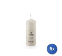 6X Bougies En Cire Blanches 6X15