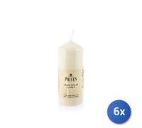 6X Bougies En Cire Ivoire 6X15 Cm