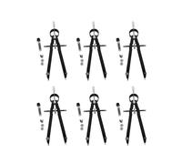 6X Boussole Professionnelle, Ensemble GéOméTrie Boussole avec Serrure, Boussole MathéMatique et PréCision, MéTal et Durable pour Outil PréCision
