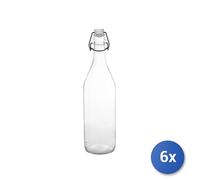 6X Bouteilles Costolées Transparentes En Verre LT 1