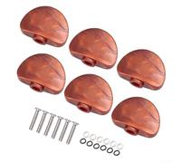 6x Boutons Mécaniques Guitare Blanche 3x2cm