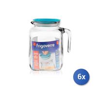 6X Bricco Bormioli Rocco En Verre Modèle Frigoverre Avec Bouchon Hermétique