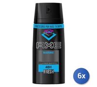 6X Bundle Axe Marine Homme Déodorant Spray 150 Ml 1 Pz