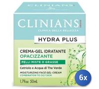 6X Bundle Clinians Visage Hydra Plus Crème 50 Ml. Opacifiant