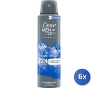 6X Bundle Dove Déodorant Spray 150 Advanced Men Cool Fresh