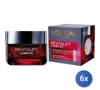 6X Bundle L'Oréal Paris Crème Visage Jour Revitalift Laser X3, 50 Ml