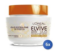 6X Bundle L'Oréal Paris Elvive Huile Extraordinaire Coco, 300 Ml