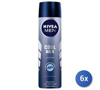 6X Bundle NIVEA Cool Kick Homme Déodorant Spray 150 ML 1 Pz