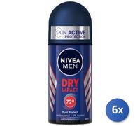 6X Bundle Nivea Men Dry Impact Roll-On 50 Ml