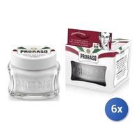 6X Bundle Proraso Vaso Pré-Barbe Peaux Sensibles Ml 100