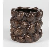6x Cache-pot Pomme de pin en céramique, pots pour plantes, bacs pour l'intérieur et l'extérieur, pot pour herbes aromatiques en hiver, décoration pour Noël, pour le jardin