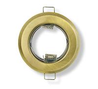 6x cadre d'installation rond pour GU10 230V - convient pour LED et halogène - illuminant - cadre dans une belle optique - spot encastré de haute qualité | laiton