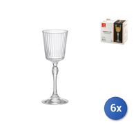 6x Calice En Verre Transparent America '20 Cordial Cl08 Bormioli Rocco