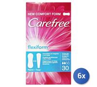 6X Carefree Serviettes Hygiéniques 30 Pièces Flexiform