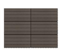6x Carreaux de Terrasse WPC 60x30 cm 1,08 m² Marron Foncé Dalles Tuiles vidaXL