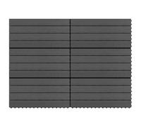6x Carreaux de Terrasse WPC 60x30 cm 1,08 m² Marron Foncé Dalles Tuiles vidaXL