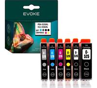 6x cartouche d'encre pour Canon PGI-525 CL-526 XL | jeu 1x PGI525 + 5x CL526 ️