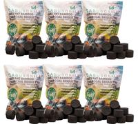 6x CASUSGRILL Briquettes de charbon de bois pour barbecue en bambou matériaux naturels Briquettes pour barbecue