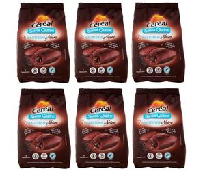 6x Céréal Madeleine Noire Senza Glutine Süßer Snack mit Kakaofüllung Glutenfrei 200g Beutel