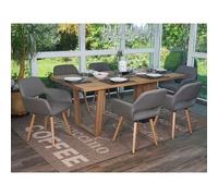 6x chaise de salle à manger Altena II, fauteuil, design rétro des années 50 similicuir, taupe