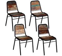 6x Chaise de Salle à Manger Bois Recyclé Massif Chaises de Cuisine vidaXL