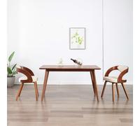 6x Chaise de Salle à Manger Cadre Bois Cuir Artificiel Marron Cuisine vidaXL
