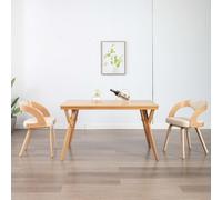 6x Chaise de Salle à Manger Cadre Bois Cuir Artificiel Marron Cuisine vidaXL