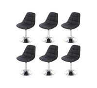 6x chaise de salle à manger Cascina, fauteuil pitovante, chrome similicuir marron
