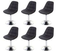 6x chaise de salle à manger Cascina, fauteuil pitovante, chrome similicuir marron