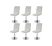 Mendler 6X Chaise de Salle à Manger HWC-C41, Fauteuil, Similicuir - Blanc