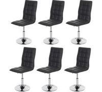 6x Chaise De Salle À Manger Hwc-C41, Fauteuil, Similicuir Gris Gris