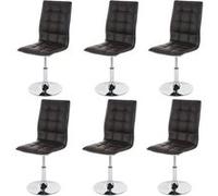 6x chaise de salle à manger MENDLER HWC-C41, fauteuil, similicuir marron Marron G