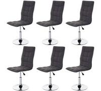6x Chaise De Salle À Manger Hwc-C41, Fauteuil, Tissu Gris Clair Gris
