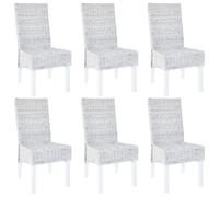 6x Chaise de Salle à Manger Rotin Kubu Bois de Manguier Cuisine Dîner vidaXL