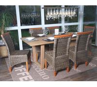 Mendler 6X Chaise de Salle à Manger Savona, Fauteuil, rotin - sans Coussin