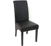 6x chaise salle à manger M37 similicuir mat, noir, pieds foncés