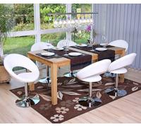 6x Chaise Salle À Manger Palermo Blanc Blanc