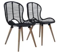 6x Chaises de Salle à Manger Rotin Naturel Marron Salon Cuisine Maison vidaXL